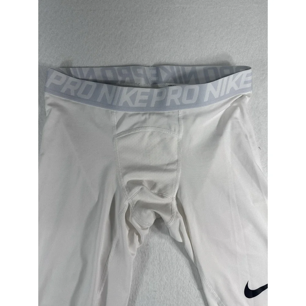 Nike Pro Dri-FIT Compression Tights Men's Medium White Athletic Base Layers